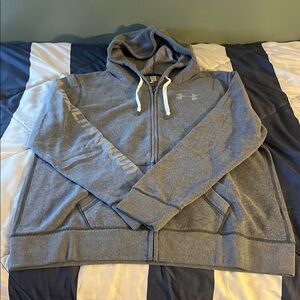 Under Armour Women’s Gray Hoodie Sweatshirt - Zipper Front Size L